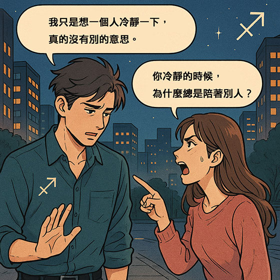 射手座外遇時在想什麼？不是想劈腿，只是不想被困住